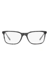 Prada 55mm Rectangular Optical Glasses In Graphite