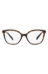 Prada 54mm Butterfly Optical Glasses In Tortoise