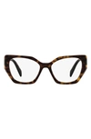 Prada 54mm Square Optical Glasses In Tortoise