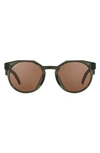 Oakley Hstn 52mm Prizm™ Polarized Round Sunglasses In Olive