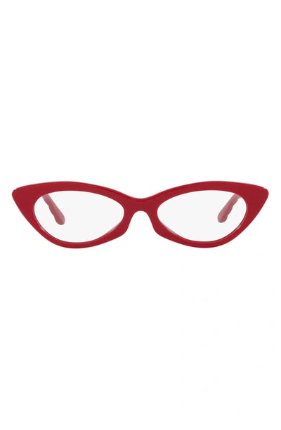 Tory Burch Demo Irregular Ladies Eyeglasses Ty2127u 1893 52 In Red.