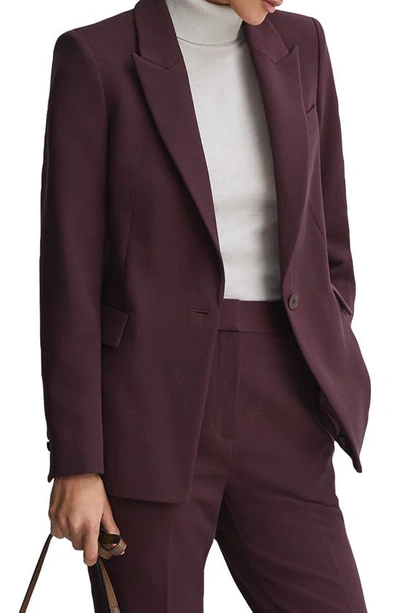Reiss Gabi - Berry Gabi Tailored Single Breasted Suit Blazer, Us 6