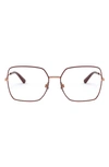 Dolce & Gabbana 54mm Square Optical Glasses In Gold Red