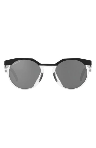Oakley Hstn 52mm Prizm™ Polarized Round Sunglasses In Black