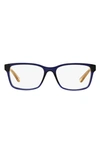 Tory Burch 52mm Rectangle Optical Glasses In Navy