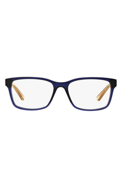 Tory Burch 52mm Rectangle Optical Glasses In Navy