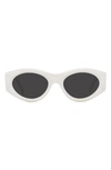 Prada 53mm Irregular Sunglasses In Bone
