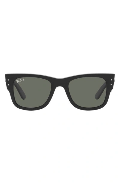 Ray Ban Mega Wayfarer 52mm Polarized Square Sunglasses In Black