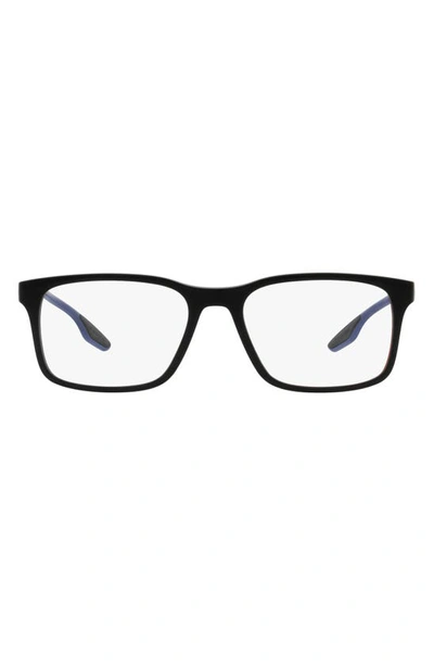 Prada 54mm Pillow Optical Glasses In Black Grey