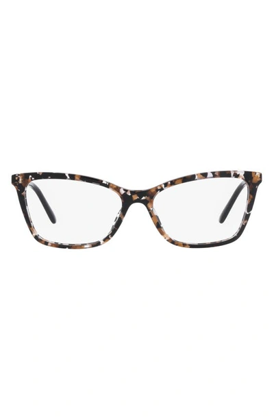 Dolce & Gabbana Tortoiseshell-effect Cat-eye Frame Glasses In Black Gold