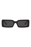 Dolce & Gabbana 53mm Rectangular Sunglasses In Black