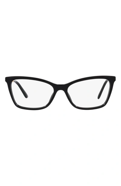 Dolce & Gabbana 56mm Rectangular Optical Glasses In Black