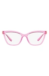 Dolce & Gabbana 53mm Cat Eye Optical Glasses In Trans Pink