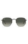 Ray Ban 54mm Geometric Sunglasses In Black