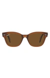 Ray Ban 49mm Small Square Sunglasses In Transparent