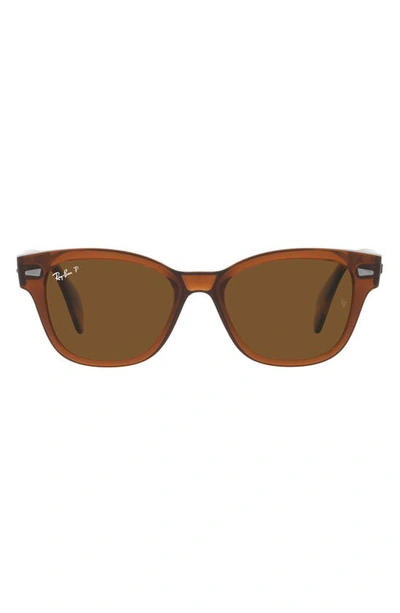 Ray Ban 49mm Small Square Sunglasses In Transparent