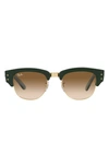 Ray Ban Rb0316s 136851 Clubmaster Sunglasses In Brown