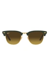 RAY BAN CLUBMASTER 51MM GRADIENT SQUARE SUNGLASSES