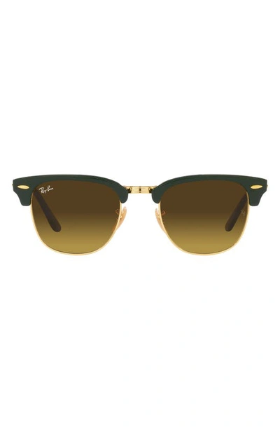 Ray Ban Clubmaster Square-frame Sunglasses In Green