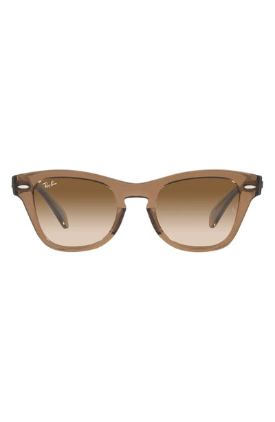 Ray Ban Square-frame Gradient-lens Sunglasses In Light Brown