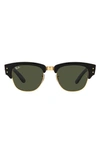 Ray Ban Mega Clubmaster 50mm Square Sunglasses In Black