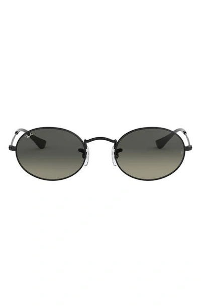 Ray Ban Oval 51mm Sunglasses In Black
