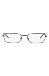 Burberry 52mm Rectangular Optical Glasses In Matte Black