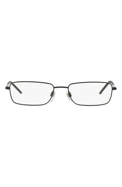 Burberry 52mm Rectangular Optical Glasses In Matte Black