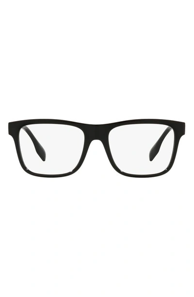 Burberry Carter 55mm Square Optical Glasses In Black