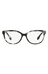 Burberry Esme 54mm Square Optical Glasses In Grey Havana