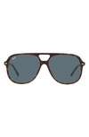 RAY BAN RAY-BAN 56MM POLARIZED SQUARE SUNGLASSES