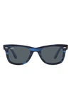 Ray Ban Womens Blue Rb2140 Wayfarer Acetate Sunglasses In Blue Stripe