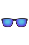 Oakley Sylas 57mm Prizm™ Polarized Keyhole Sunglasses In Black