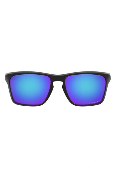 Oakley Sylas 57mm Prizm™ Polarized Keyhole Sunglasses In Black