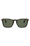 Ray Ban Chris 54mm Gradient Square Sunglasses In Lite Havana