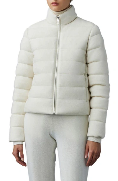 Mackage Women's Melia Cashmere-blend Down Jacket In Cream