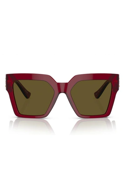 Versace 55mm Butterfly Sunglasses In Red