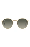 Ray Ban Icons 50mm Retro Sunglasses In Grey Flash