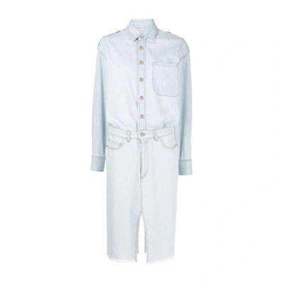 Stella Mccartney Organic Denim Shirt Dress In Blue