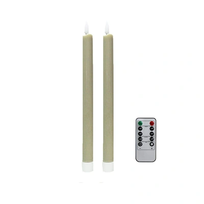 Addison Ross Ltd Uk Cappuccino Wax Led Candles - Set Of 2