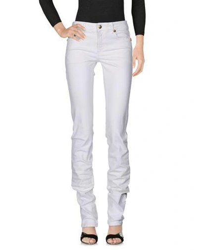 Just Cavalli Denim Trousers In White