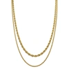 ADORNIA MEN'S WATER RESISTANT ROPE CHAIN SET GOLD