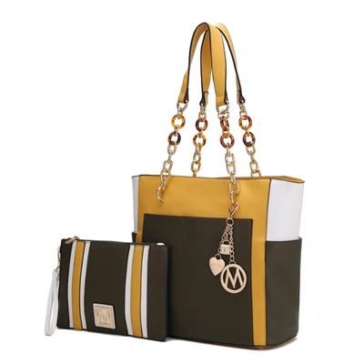 Mkf Collection By Mia K Rochelle Tote & Wristlet Set In Green