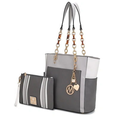 Mkf Collection By Mia K Rochelle Tote & Wristlet Set In Black