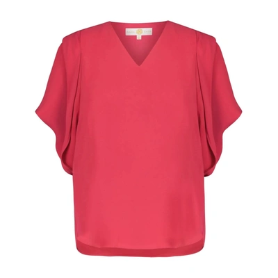 ANNA CATE SERENA SHORT SLEEVE TOP IN BEETROOT