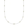 Ross-simons Peridot Station Necklace In Sterling Silver In Silver