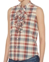 Nsf Plaid Ruffle Sleeveless Top In Multi In Multi