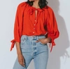 Cleobella Rylan Blouse In Red In Red