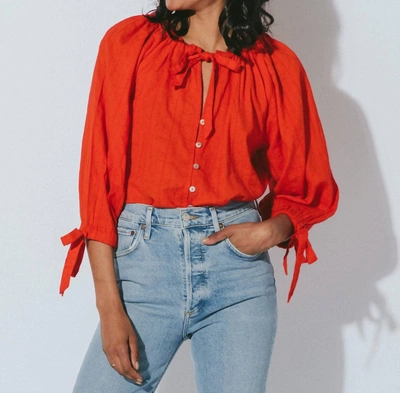 Cleobella Rylan Blouse In Red