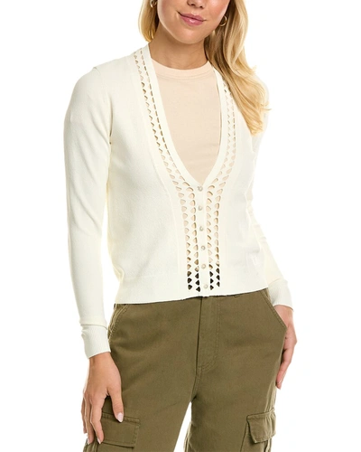 Autumn Cashmere Ric Rac Cardigan In White